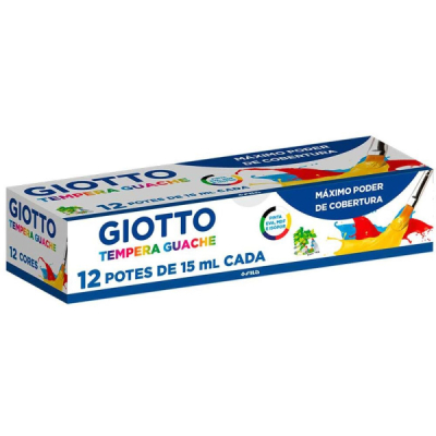 *TINTA GUACHE 12 CORES GIOTTO