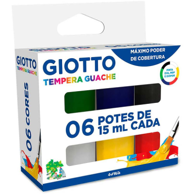 *TINTA GUACHE 06 CORES GIOTTO