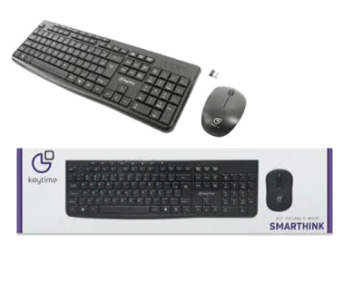 TECLADO E MOUSE SEM FIO KEYTIME SMARTHINK PRETO KYT00014
